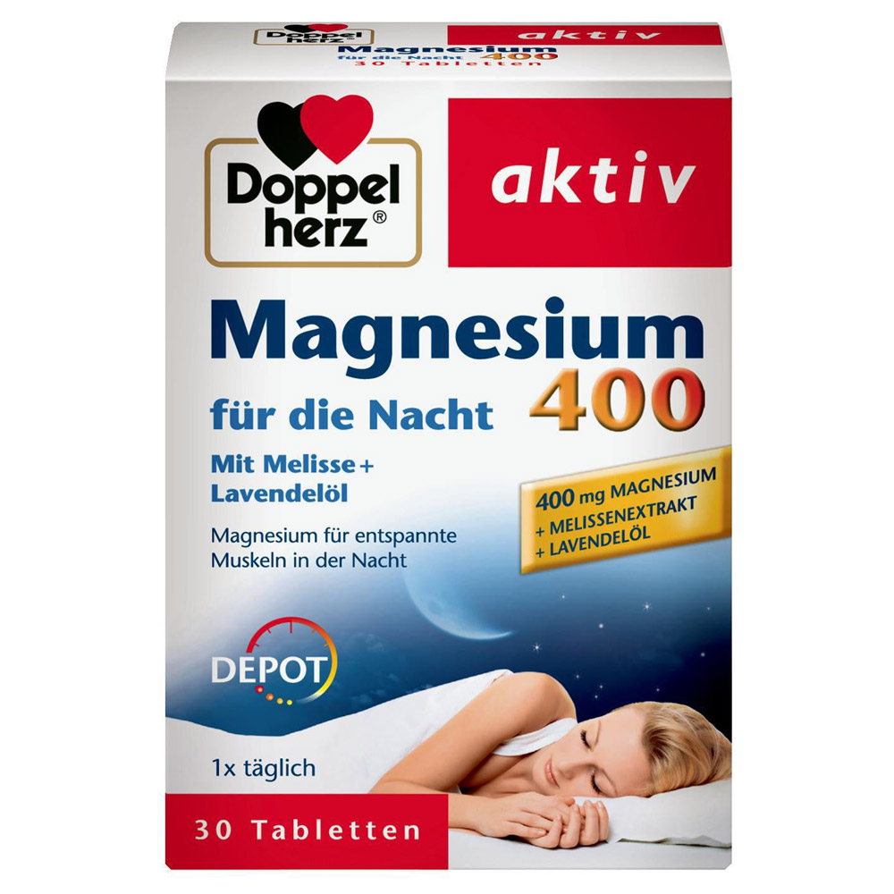 ha DOPPEL HERZ Magnesium 400 za noc a 30