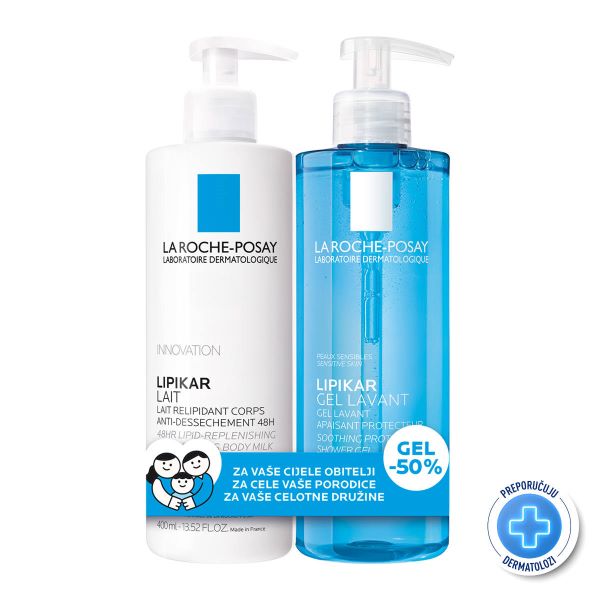 LRP paket Lipikar lait mlijeko 400 ml+Lipikar gel lavant 400 ml