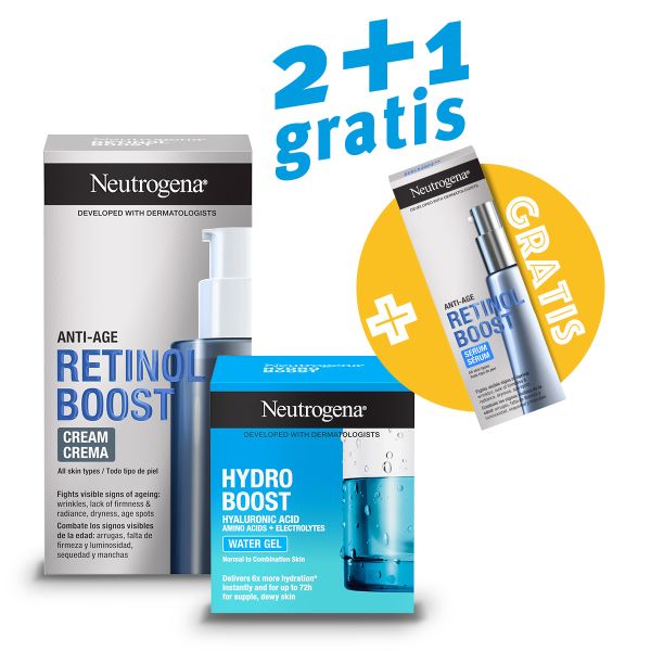 Neutrogena Retinol boost krema 50 ml + Hydro boost vodeni gel za lice 50 ml ( Retinol boost serum 30 ml GRATIS)